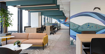 办公楼设计装修方案：俏皮、出乎意料、精心策划的照明布局 将您吸引到空间中